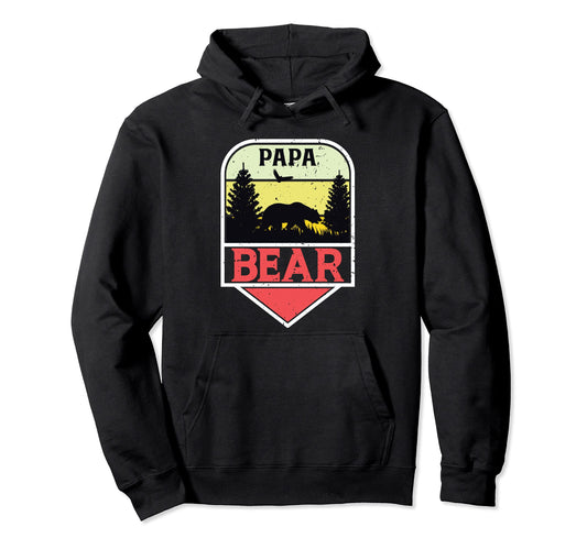 Awesome Fathers Day Papa Bear Best Dad Hoodie - Minimalist Print Unisex - T-Shirt, Sweatshirt, Hoodie