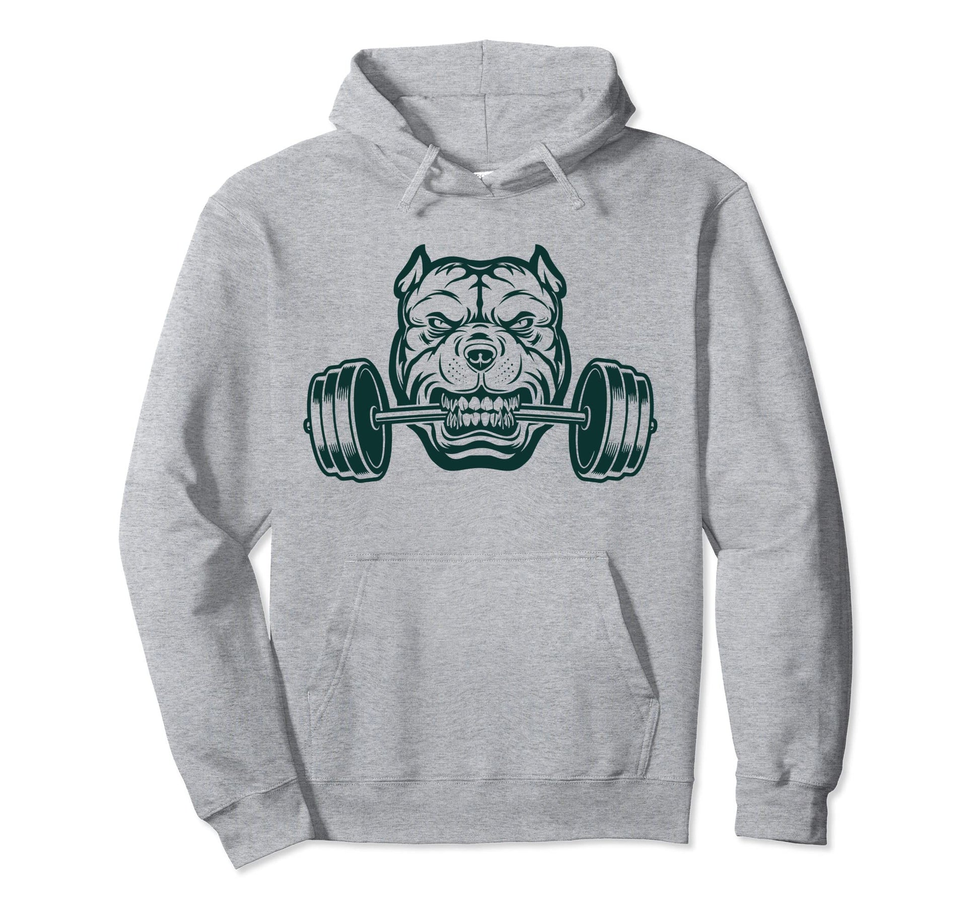 Pitbull Weightlifting Mens Pitbull Hoodie - Custom Art Print for Adults - T-Shirt, Sweatshirt, Hoodie