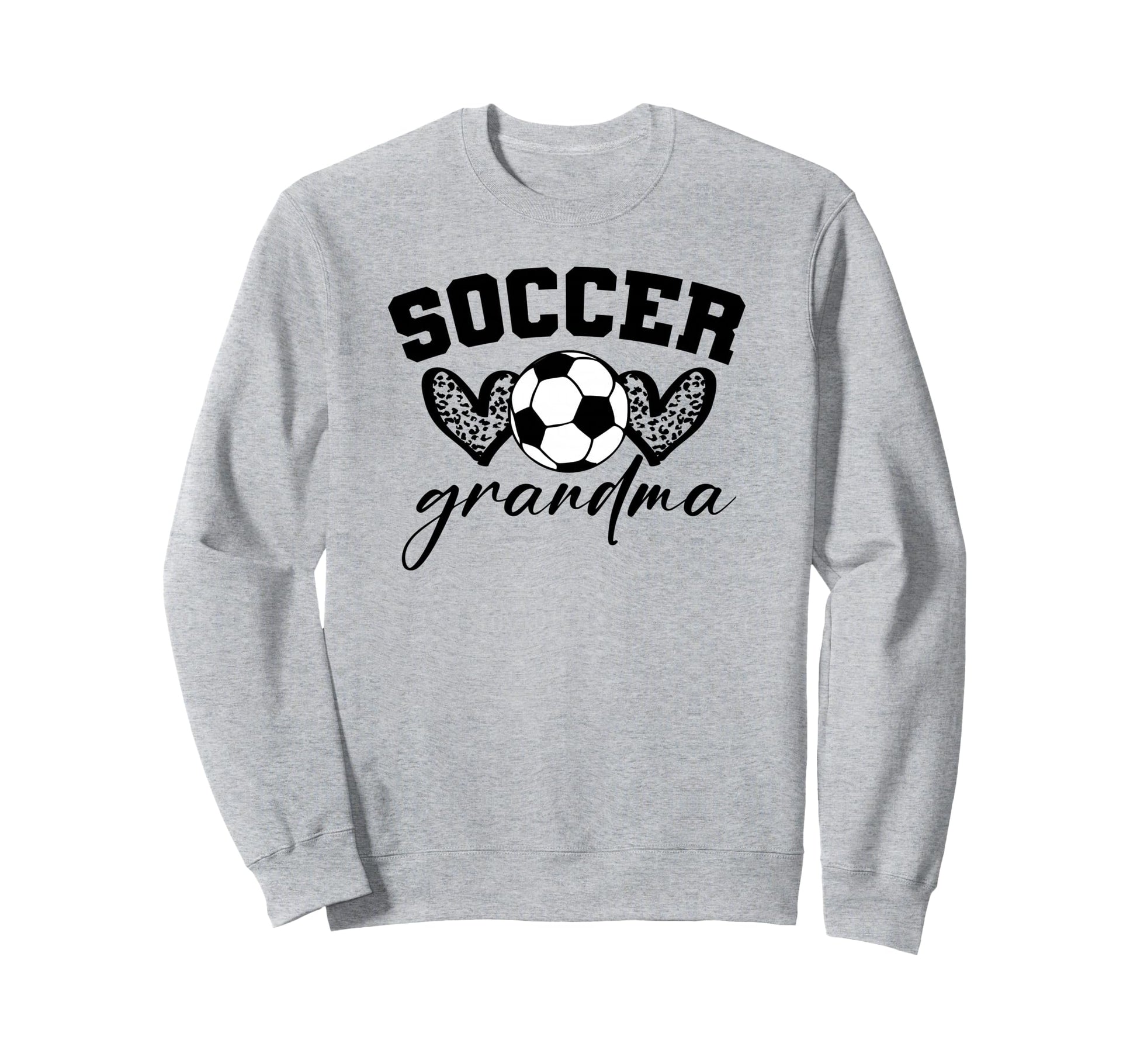 Soccer Grandma Leopard Hearts Sweatshirt - Unique Graphic for Adults - T-Shirt, Sweatshirt, Hoodie