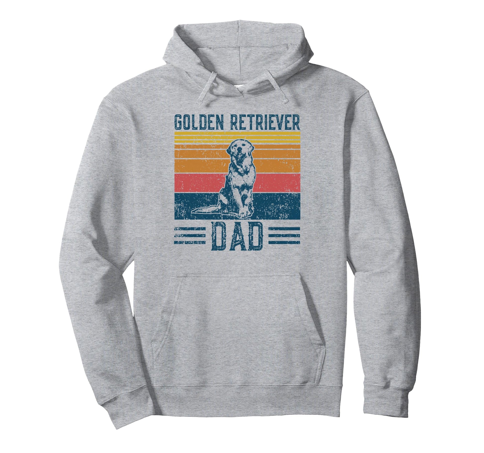 Dog Golden Dad Golden Retriever Dad Hoodie - Custom Art Print Men Women - T-Shirt, Sweatshirt, Hoodie