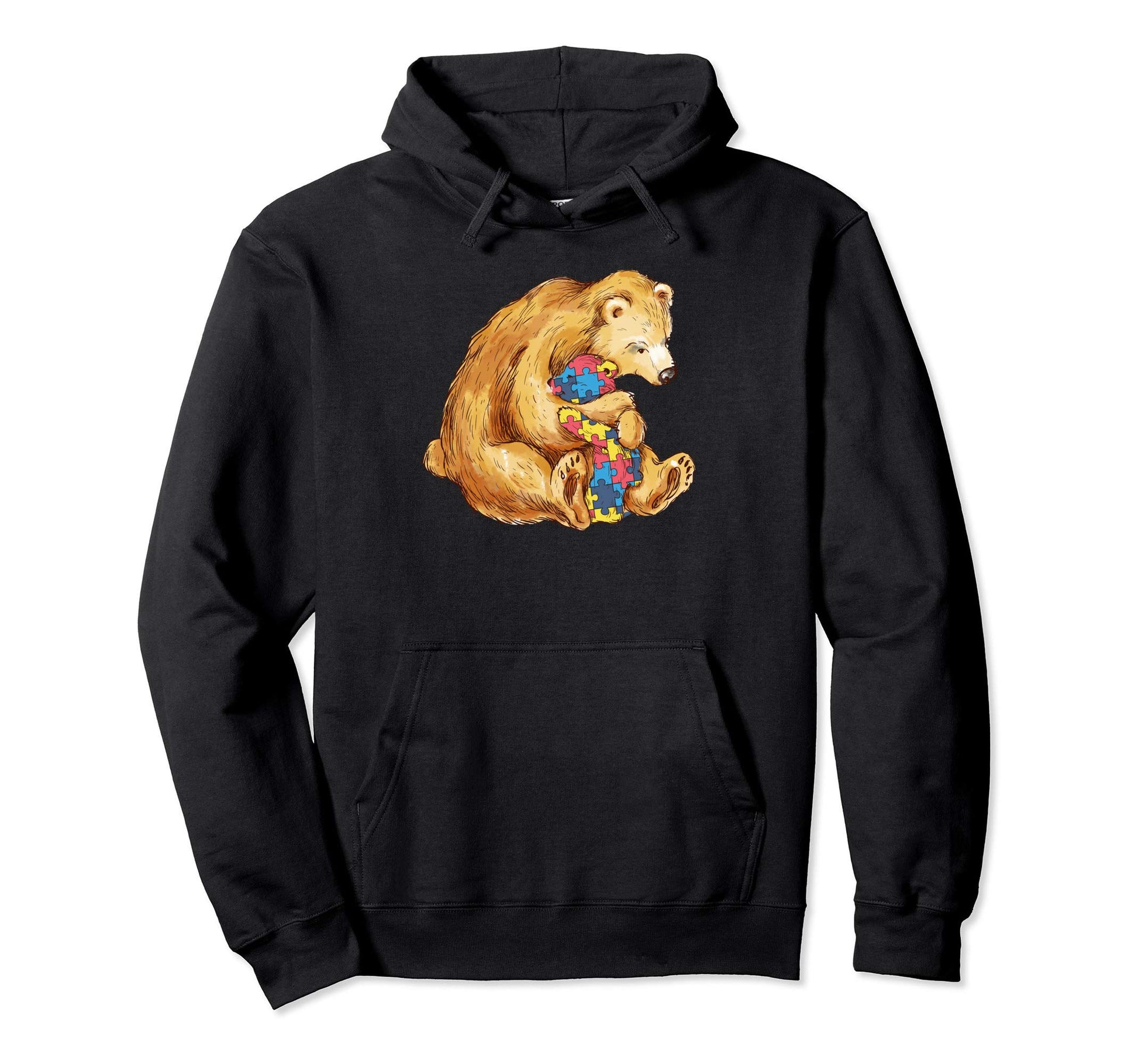 Autism Bear Mama And Papa Autism Hoodie - Minimalist Print Men Women - T-Shirt, Sweatshirt, Hoodie