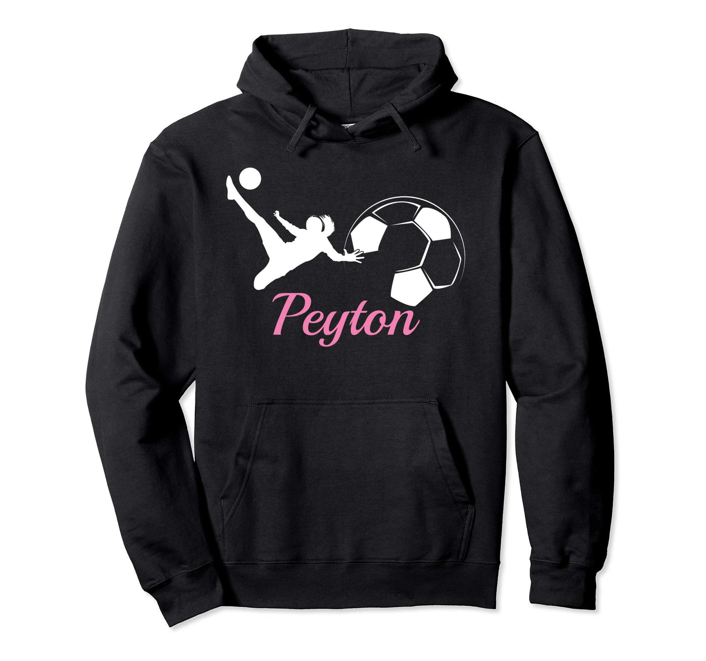 Peyton Name Gift Personalized Soccer Hoodie - Fun Novelty Design Men Women - T-Shirt, Sweatshirt, Hoodie