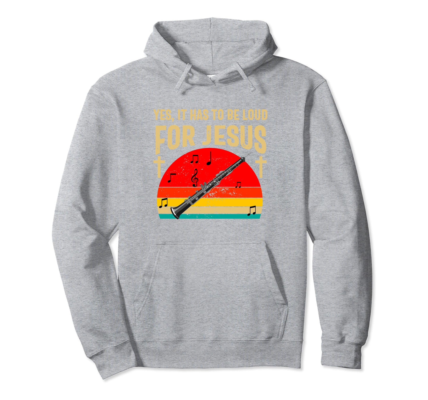 Christian Clarinet Player Dad Jesus Hoodie - Minimalist Print for Adults - T-Shirt, Sweatshirt, Hoodie