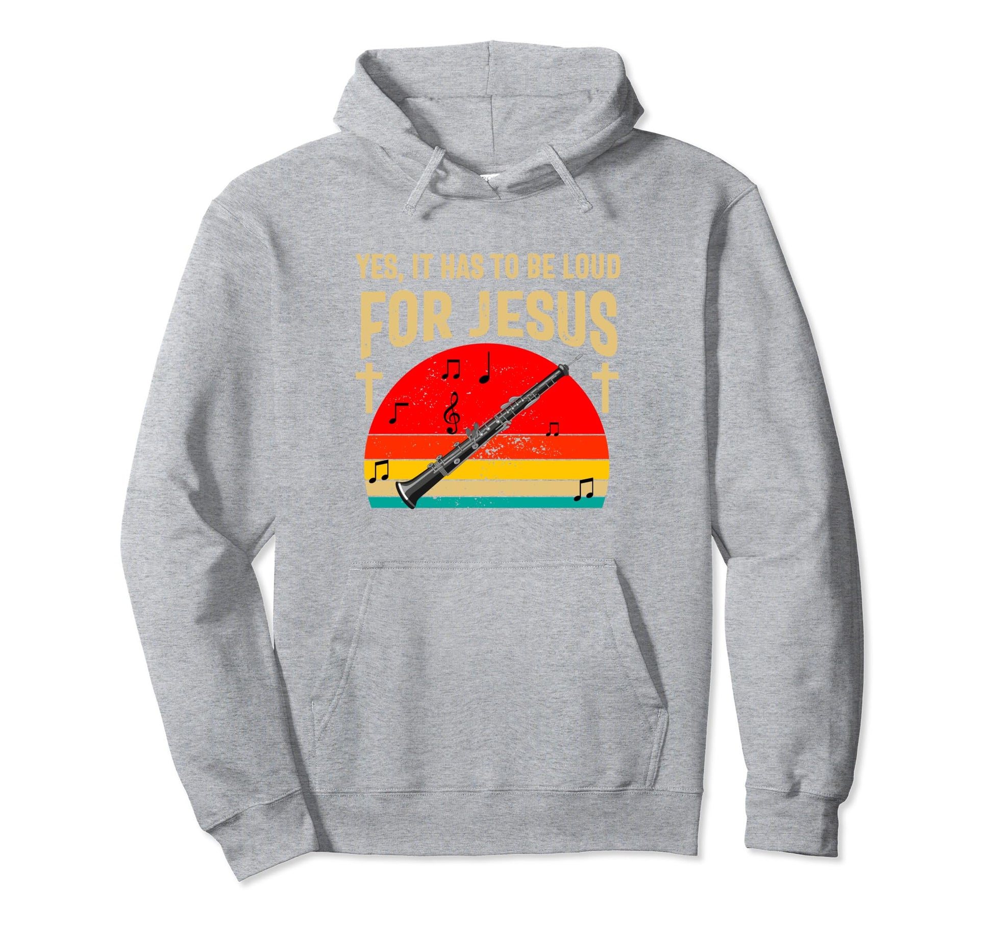 Christian Clarinet Player Dad Jesus Hoodie - Minimalist Print for Adults - T-Shirt, Sweatshirt, Hoodie