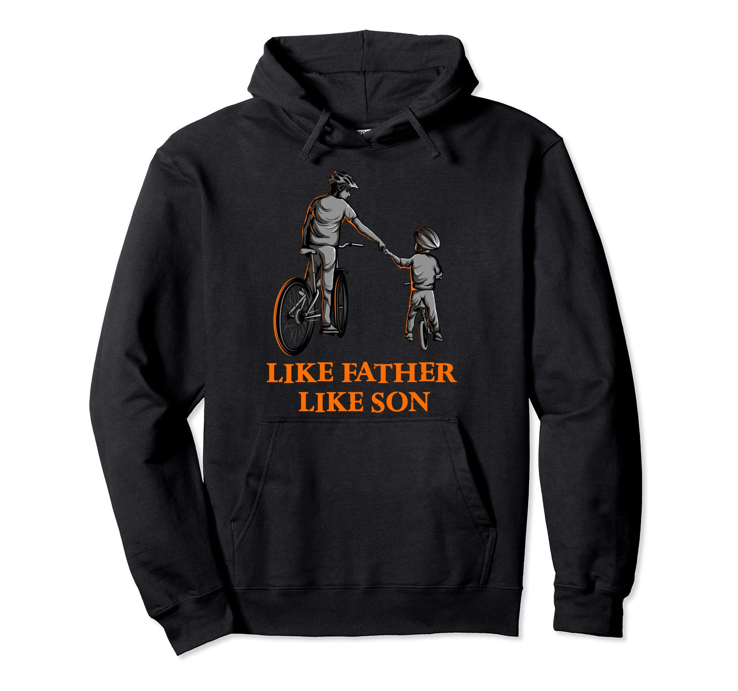 Cycling Father And Son Bicycle Riding Hoodie - Graphic Print for Adults - T-Shirt, Sweatshirt, Hoodie