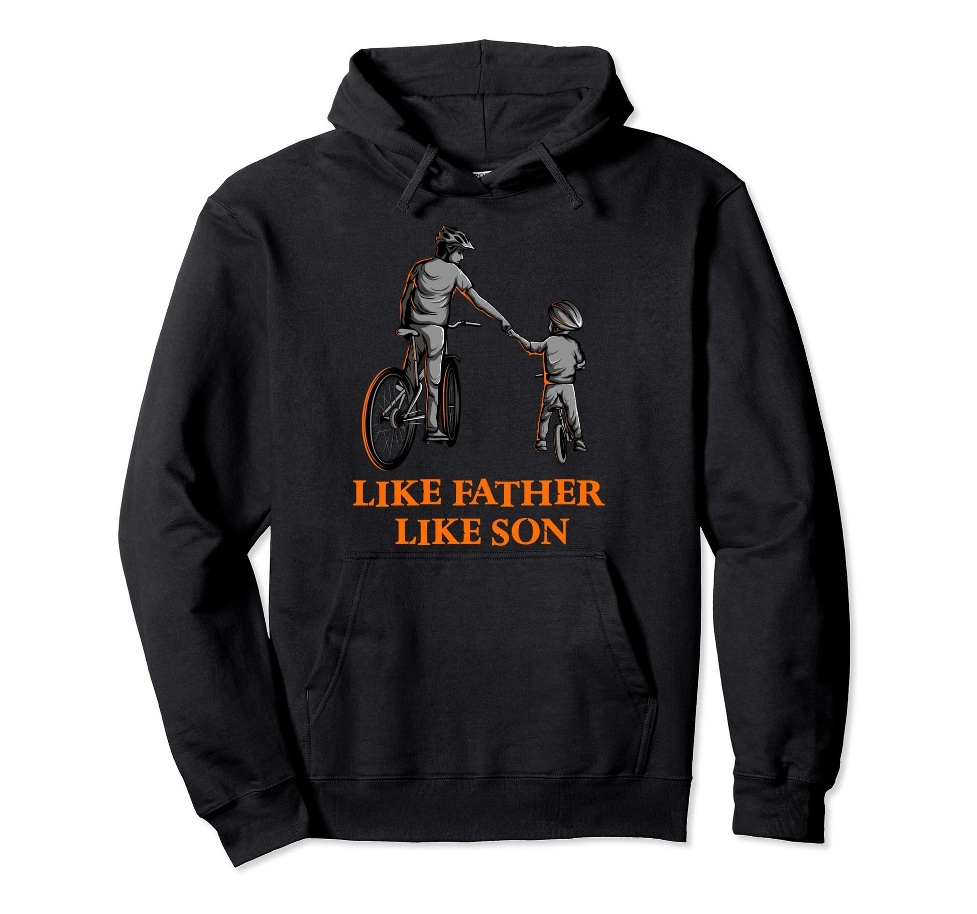 Cycling Father And Son Bicycle Riding Hoodie - Graphic Print for Adults - T-Shirt, Sweatshirt, Hoodie