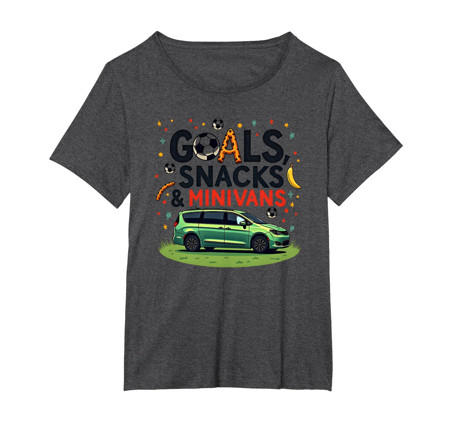 Goals Snacks Minivans Soccer Mom Life T-Shirt - Novelty Apparel Unisex - T-Shirt, Sweatshirt, Hoodie