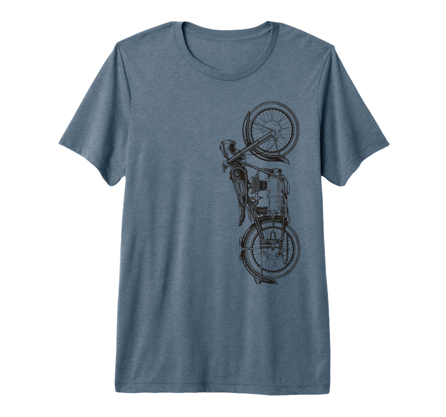 Motorcycle Biker Tri Blend T-Shirt - Fun Novelty Design for Adults - T-Shirt, Sweatshirt, Hoodie