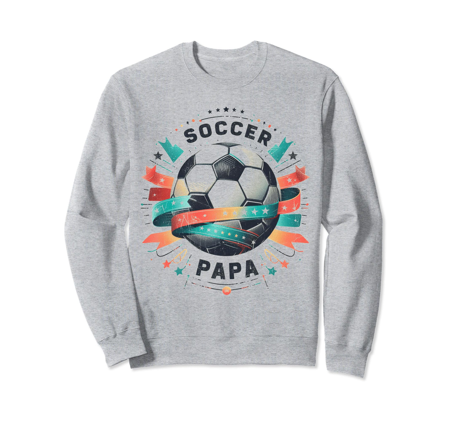Soccer Papa Family Matching Dad Sweatshirt - Minimalist Print Men Women - T-Shirt, Sweatshirt, Hoodie