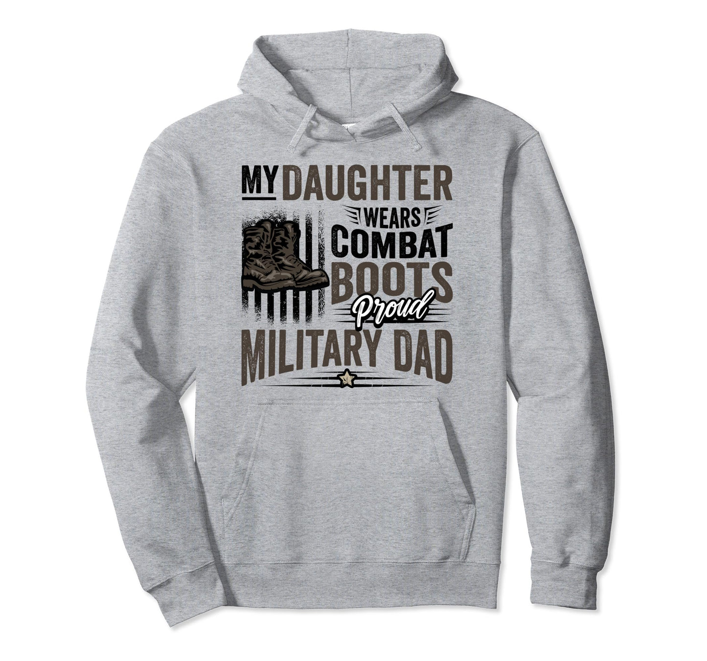 Daughter Wears Combat Boots Proud Hoodie - Minimalist Print for Adults - T-Shirt, Sweatshirt, Hoodie