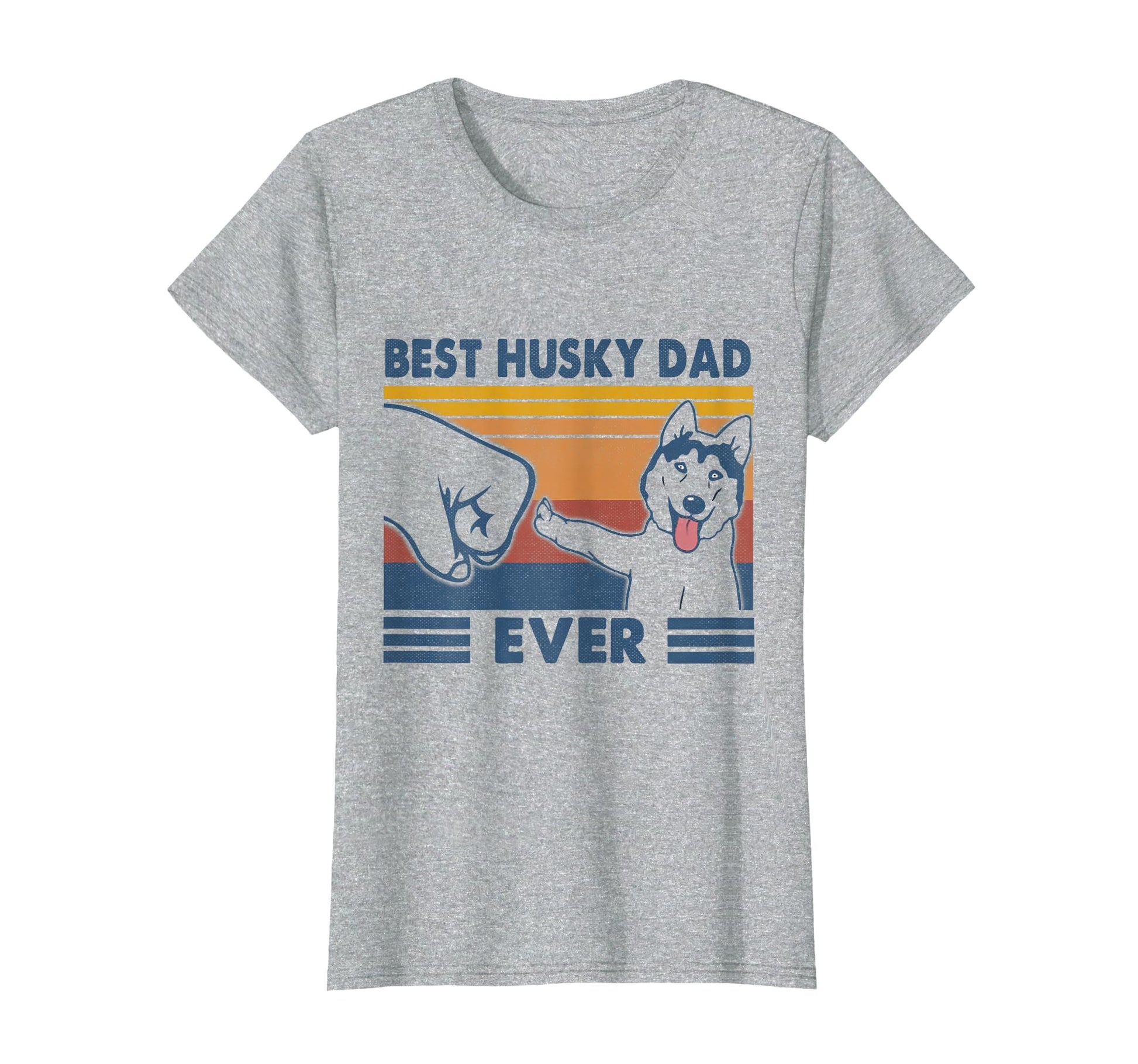 Best Husky Dad Ever Fist Bump Funny T-Shirt - Custom Art Print for Adults - T-Shirt, Sweatshirt, Hoodie