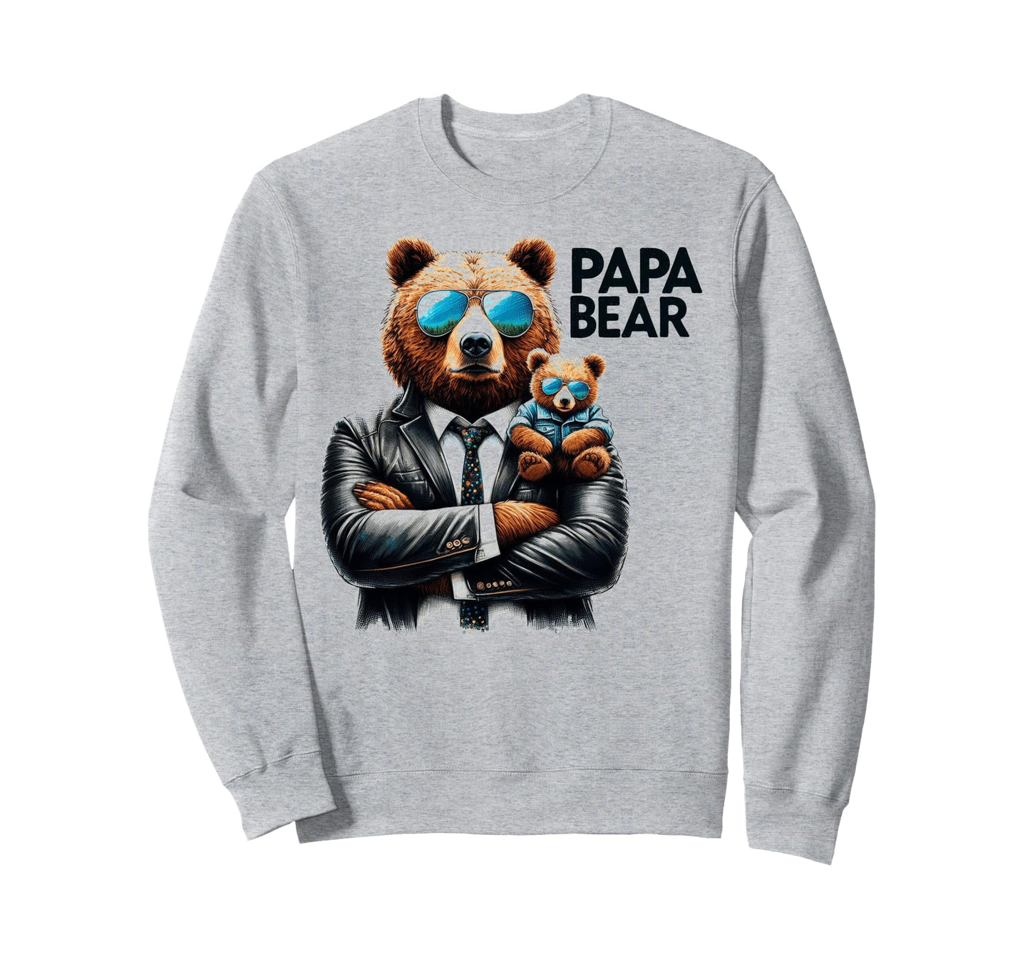 Papa Bear Funny Bears Animal Sweatshirt - Minimalist Print for Adults - T-Shirt, Sweatshirt, Hoodie