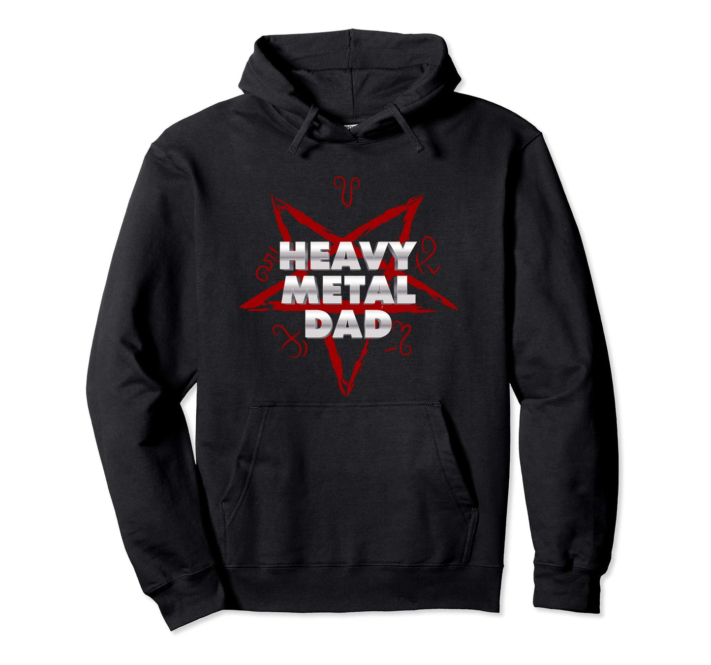 Heavy Metal Dad Pentagram Metal Dads Hoodie - Custom Art Print Unisex - T-Shirt, Sweatshirt, Hoodie