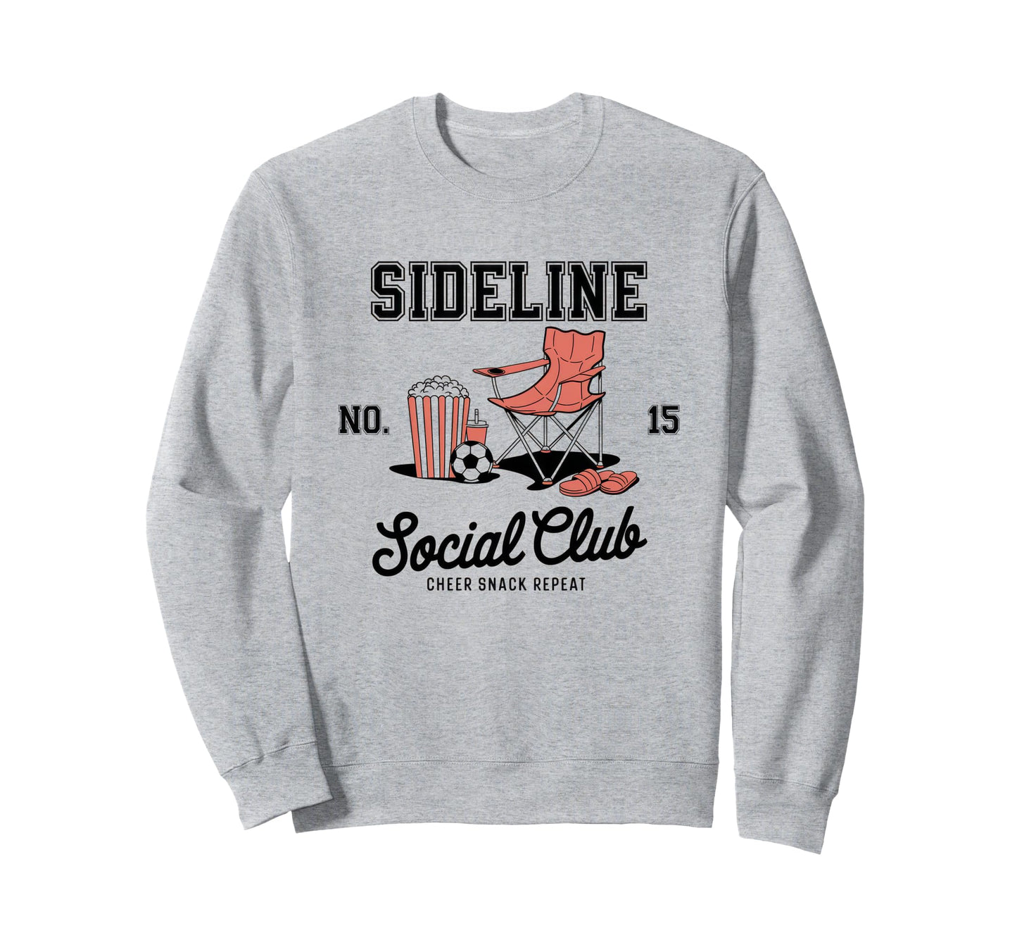 Sideline Social Club Soccer Mom Game Sweatshirt - Graphic Print Men Women - T-Shirt, Sweatshirt, Hoodie