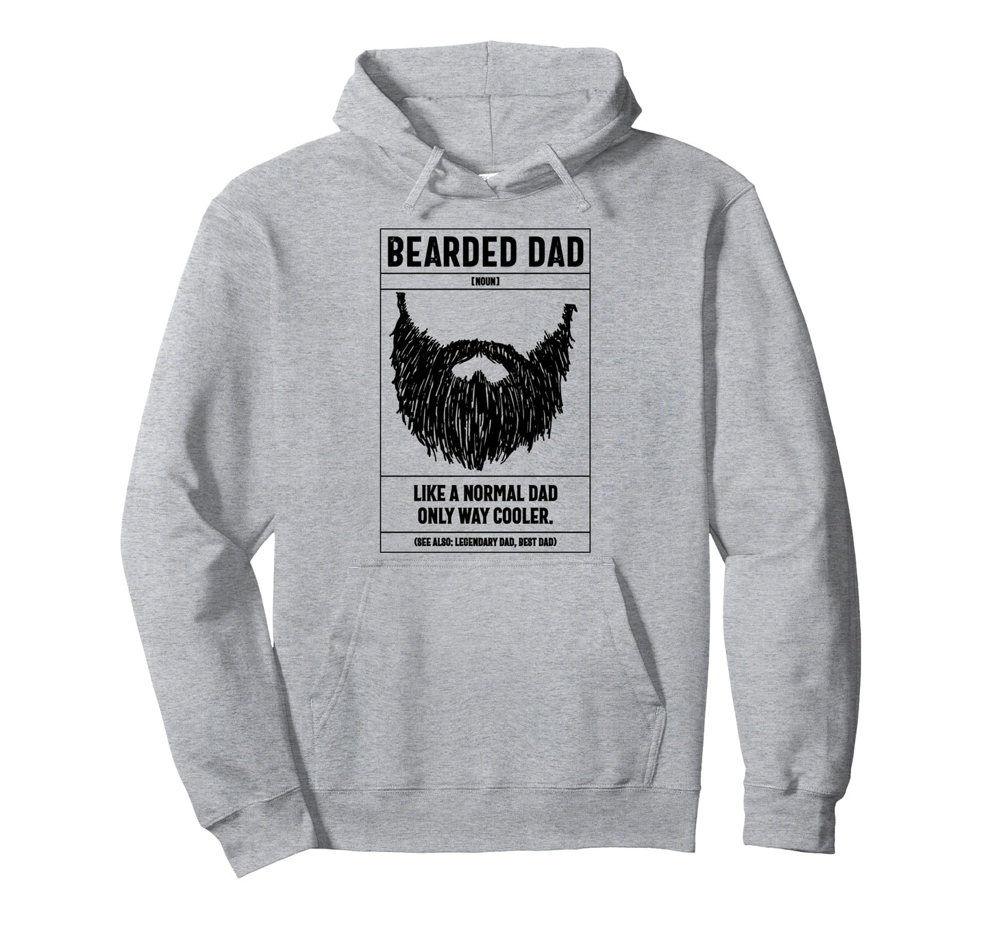 Bearded Dad Definition Like Normal Dad Hoodie - Trendy Graphic Men Women - T-Shirt, Sweatshirt, Hoodie