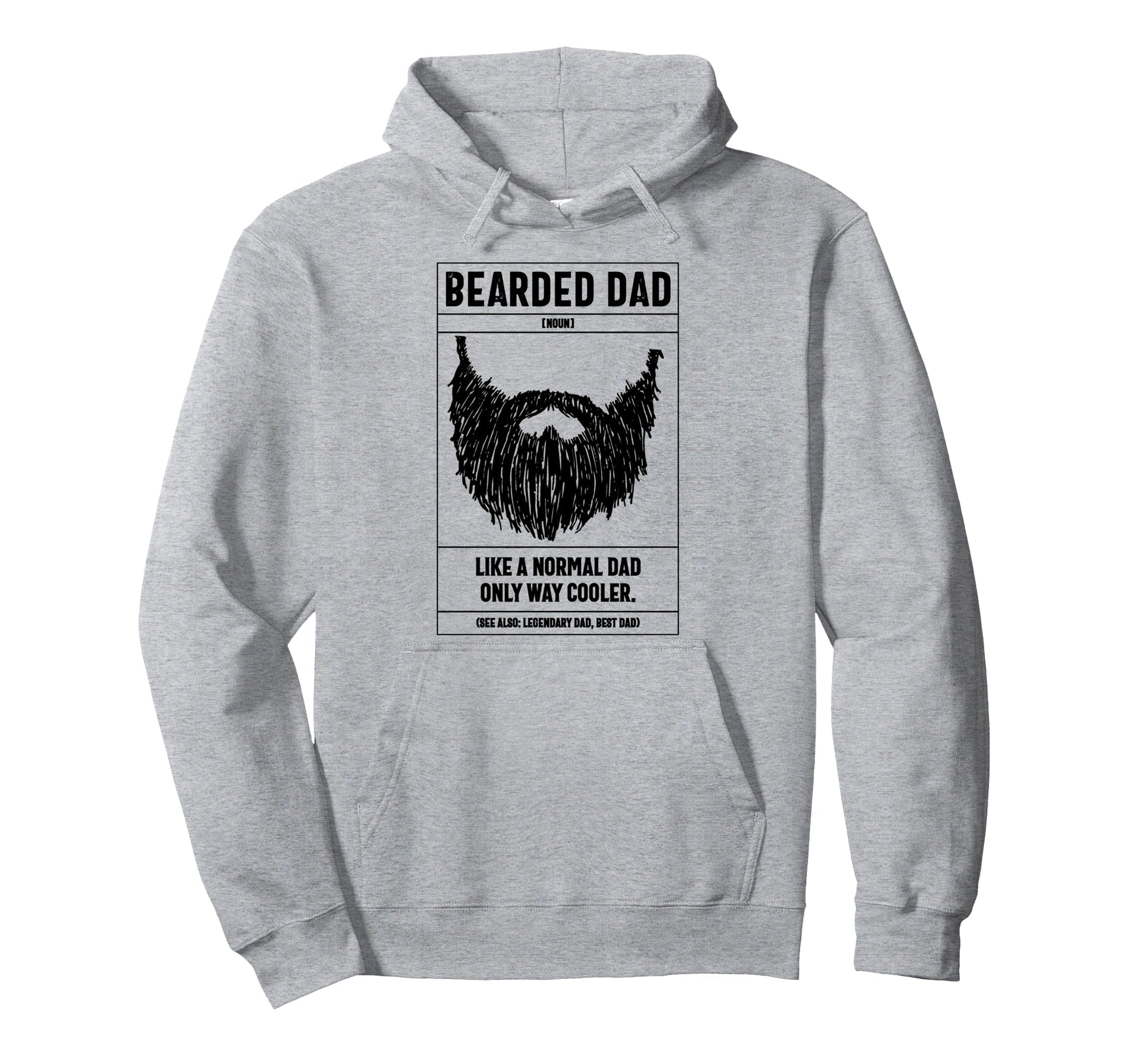 Bearded Dad Definition Like Normal Dad Hoodie - Trendy Graphic Men Women - T-Shirt, Sweatshirt, Hoodie