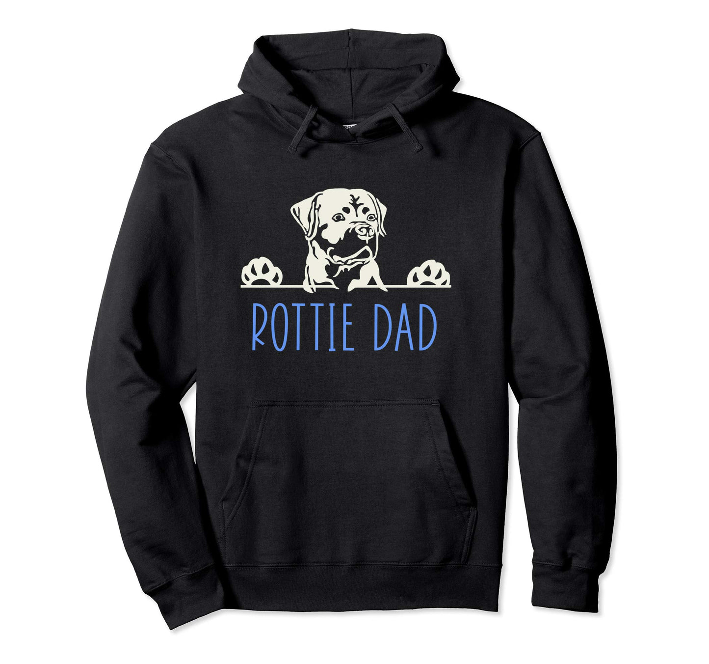 Rottie Dad Rottweiler Dog Hoodie - Custom Art Print for Adults - T-Shirt, Sweatshirt, Hoodie