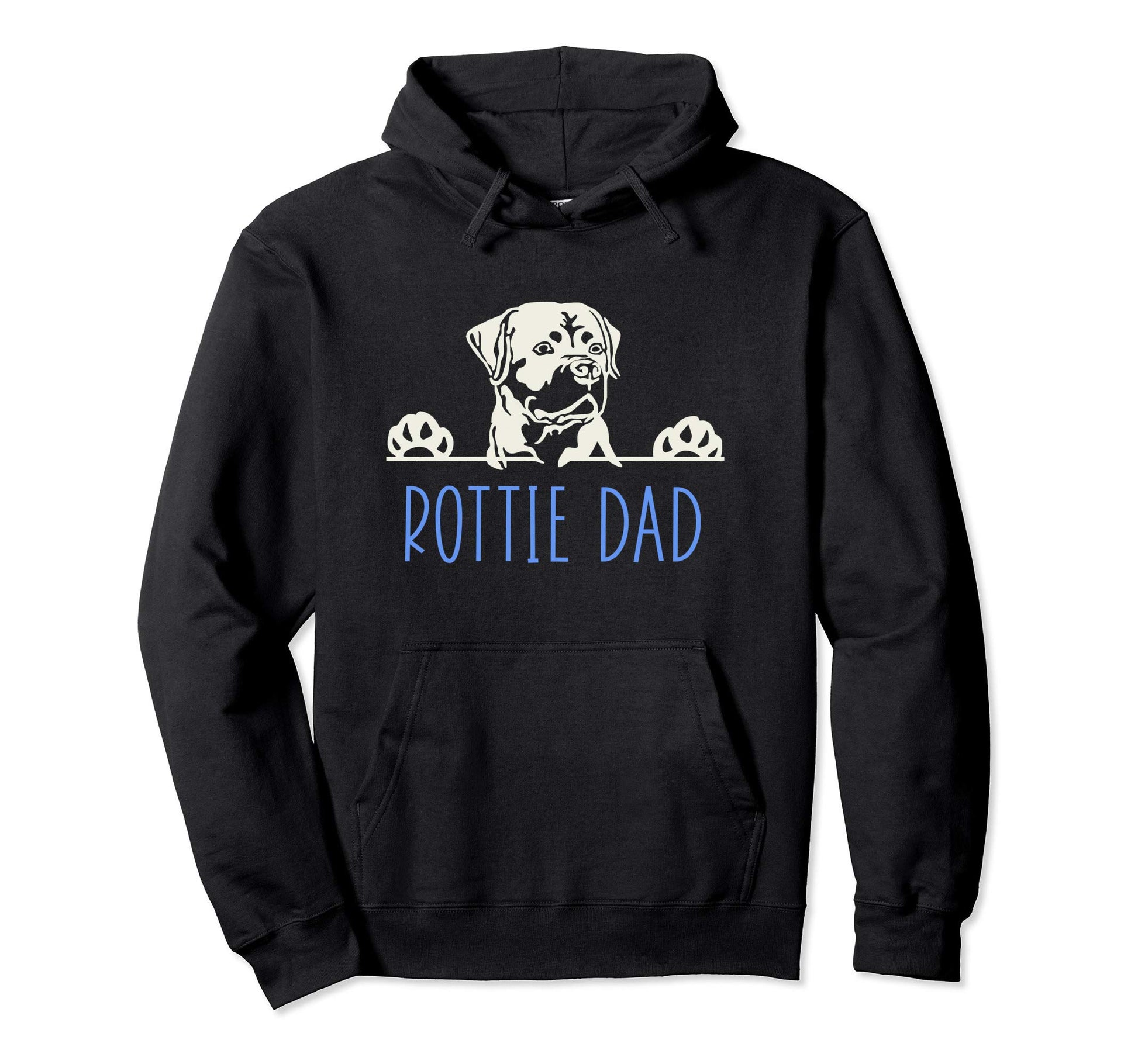 Rottie Dad Rottweiler Dog Hoodie - Custom Art Print for Adults - T-Shirt, Sweatshirt, Hoodie