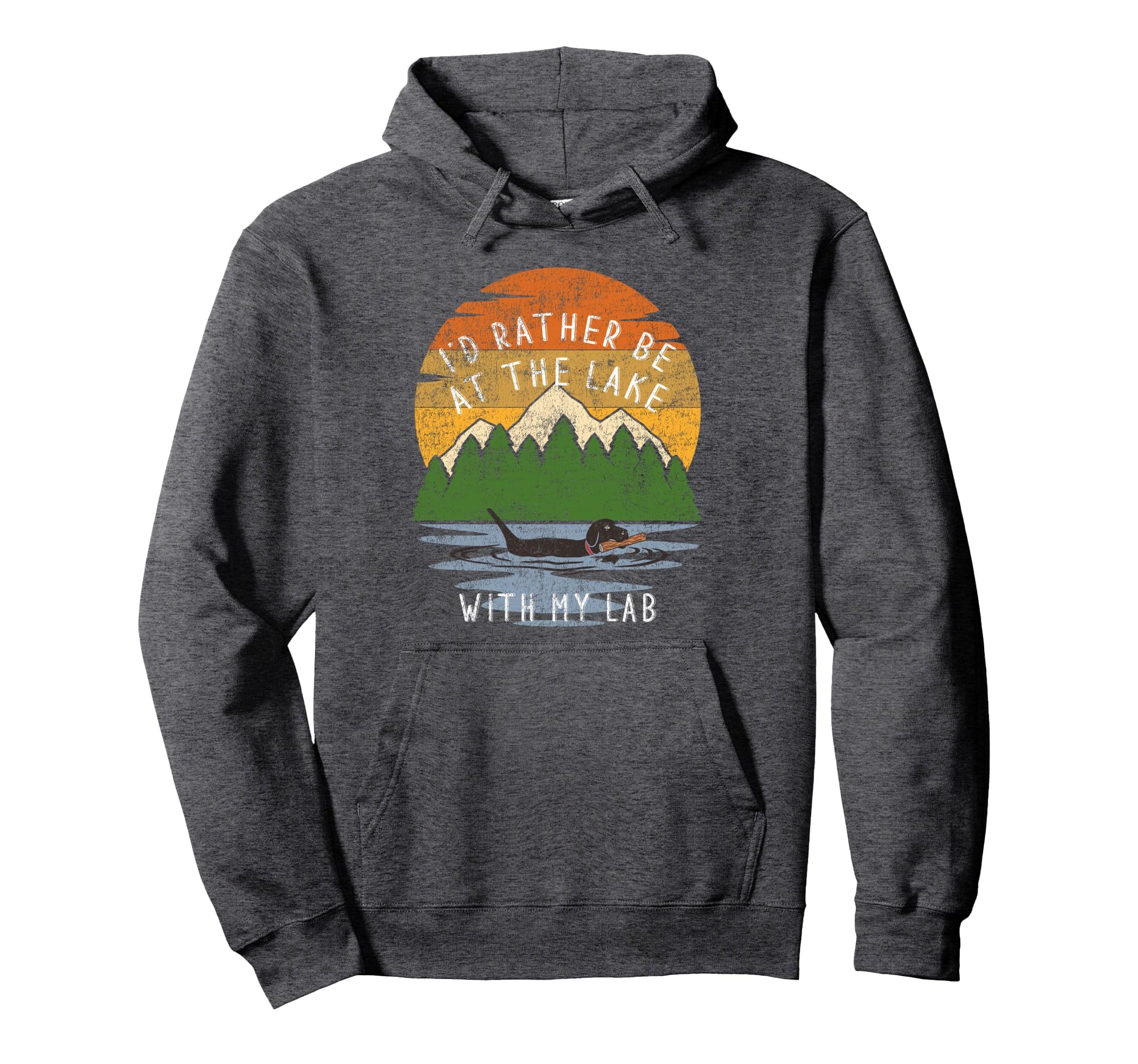 Black Labrador Retriever Art Lab Mom Hoodie - Custom Art Print Men Women - T-Shirt, Sweatshirt, Hoodie