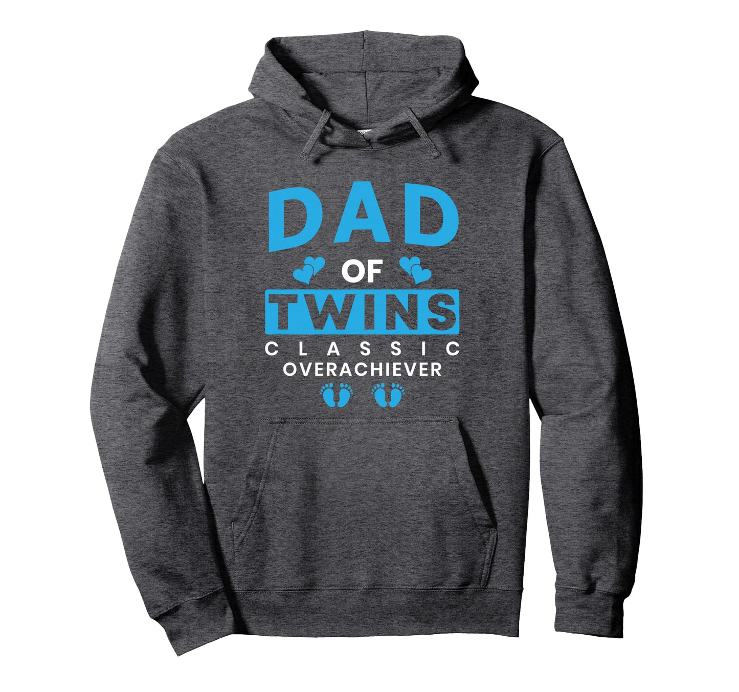 Funny Dad Twins Overachiever Twins Hoodie - Minimalist Print for Adults - T-Shirt, Sweatshirt, Hoodie