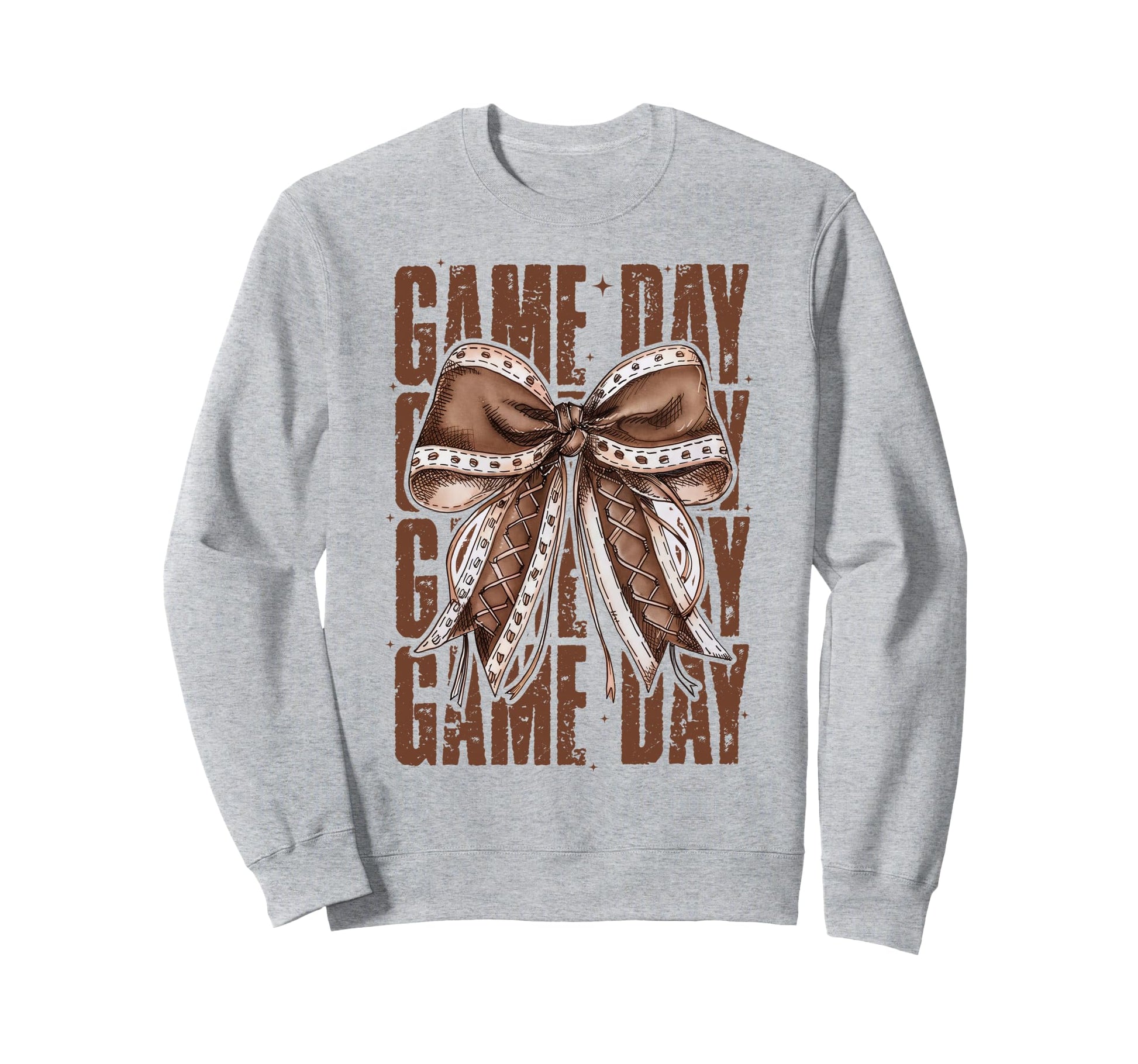Game Day Football Bow Fall Sweatshirt - Aesthetic Graphic Men Women - T-Shirt, Sweatshirt, Hoodie