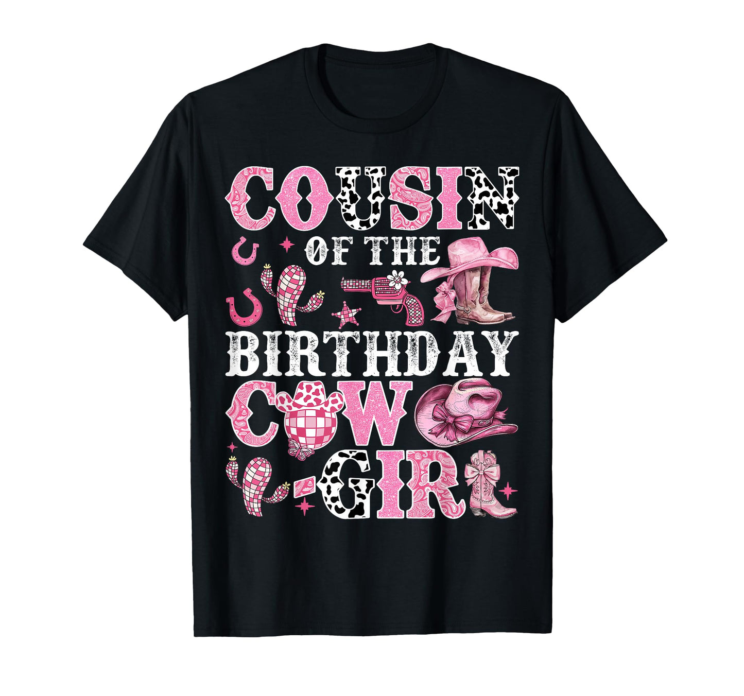 Cousin Birthday Cow Rodeo Cow Birthday T-Shirt - Unique Graphic Unisex - T-Shirt, Sweatshirt, Hoodie