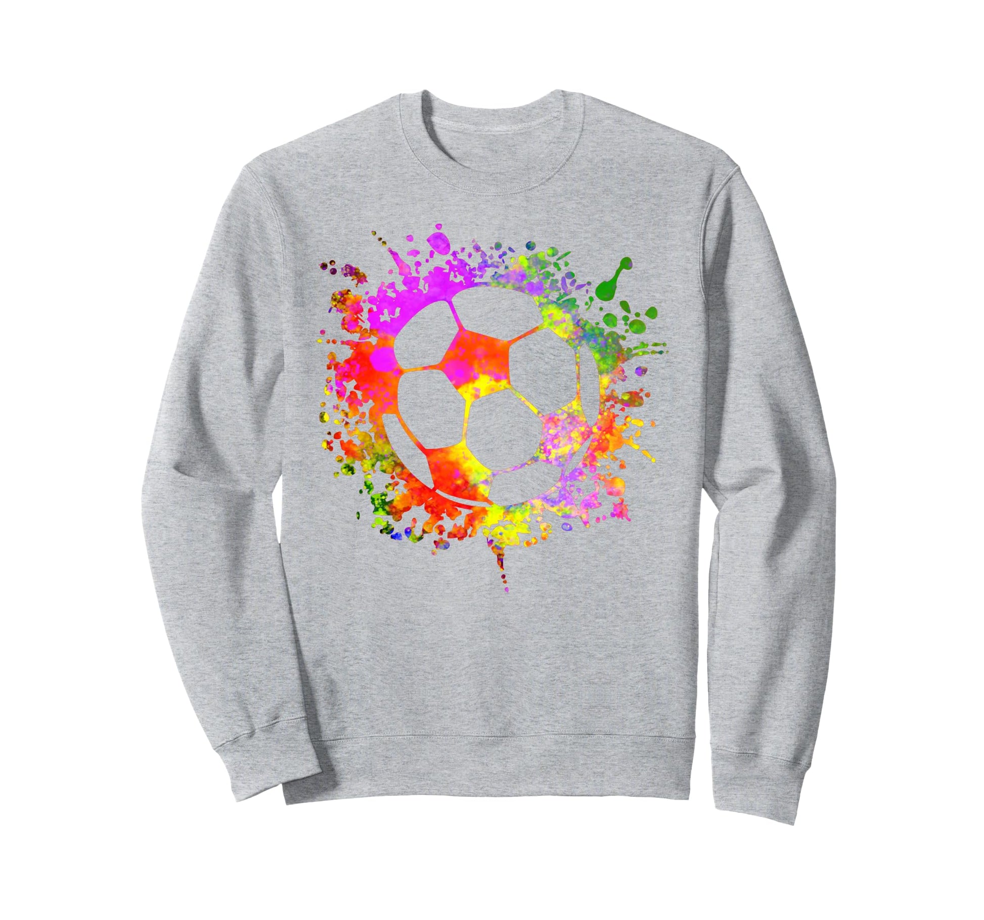 Soccer Ball Watercolor Paint Sweatshirt - Aesthetic Graphic for Adults - T-Shirt, Sweatshirt, Hoodie