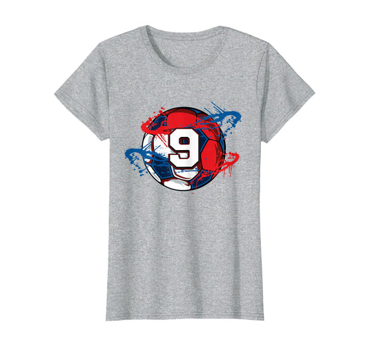 9 Soccer Jersey Number Nine Soccer T-Shirt - Unique Graphic for Adults - T-Shirt, Sweatshirt, Hoodie