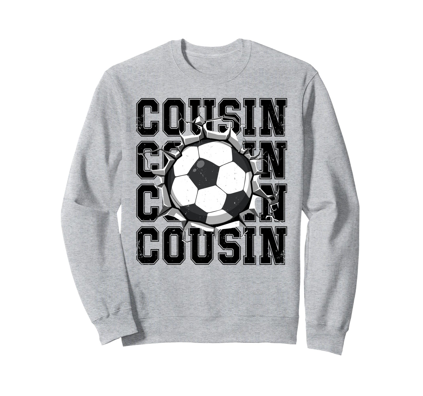 Soccer Cousin Cracked Wall Family Sweatshirt - Streetwear Style for Adults - T-Shirt, Sweatshirt, Hoodie