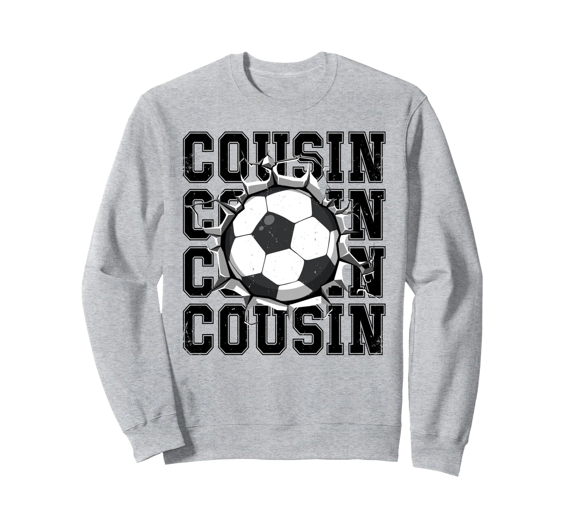 Soccer Cousin Cracked Wall Family Sweatshirt - Streetwear Style for Adults - T-Shirt, Sweatshirt, Hoodie