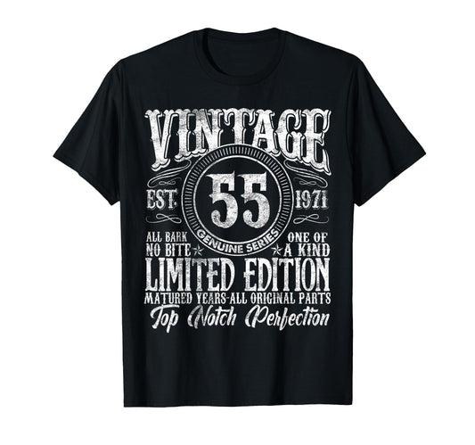 55 Year Old Gifts 1971 55Th Birthday T-Shirt - Aesthetic Graphic for Adults - T-Shirt, Sweatshirt, Hoodie