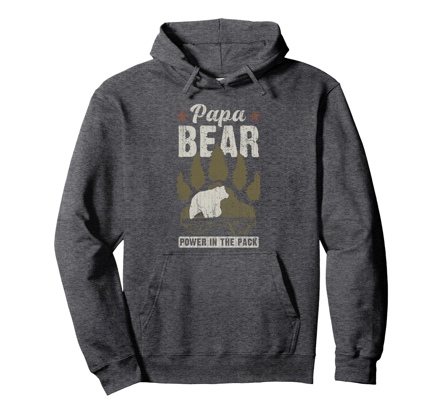 Papa Bear Power Pack Dad Grandpa Fathers Hoodie - Aesthetic Graphic Unisex - T-Shirt, Sweatshirt, Hoodie