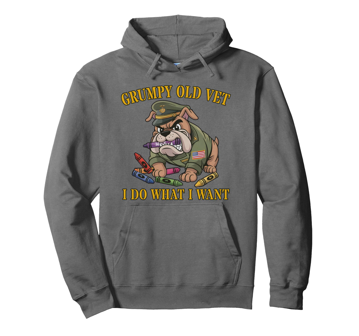 Grumpy Old Vet Do What Want Eat Hoodie - Minimalist Print for Adults - T-Shirt, Sweatshirt, Hoodie