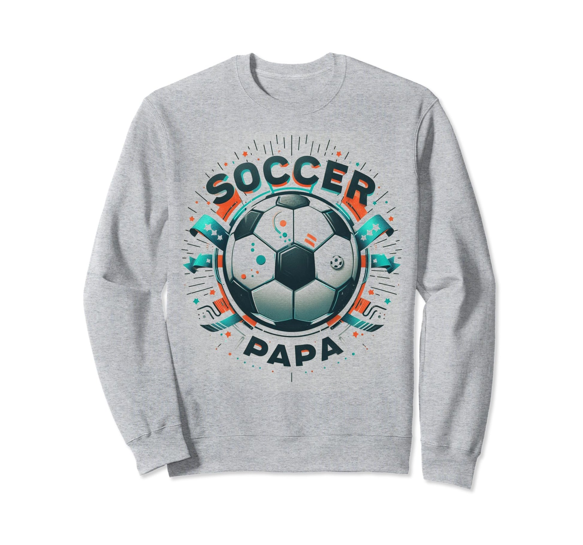 Soccer Papa Family Matching Dad Fathers Sweatshirt - Trendy Graphic Unisex - T-Shirt, Sweatshirt, Hoodie