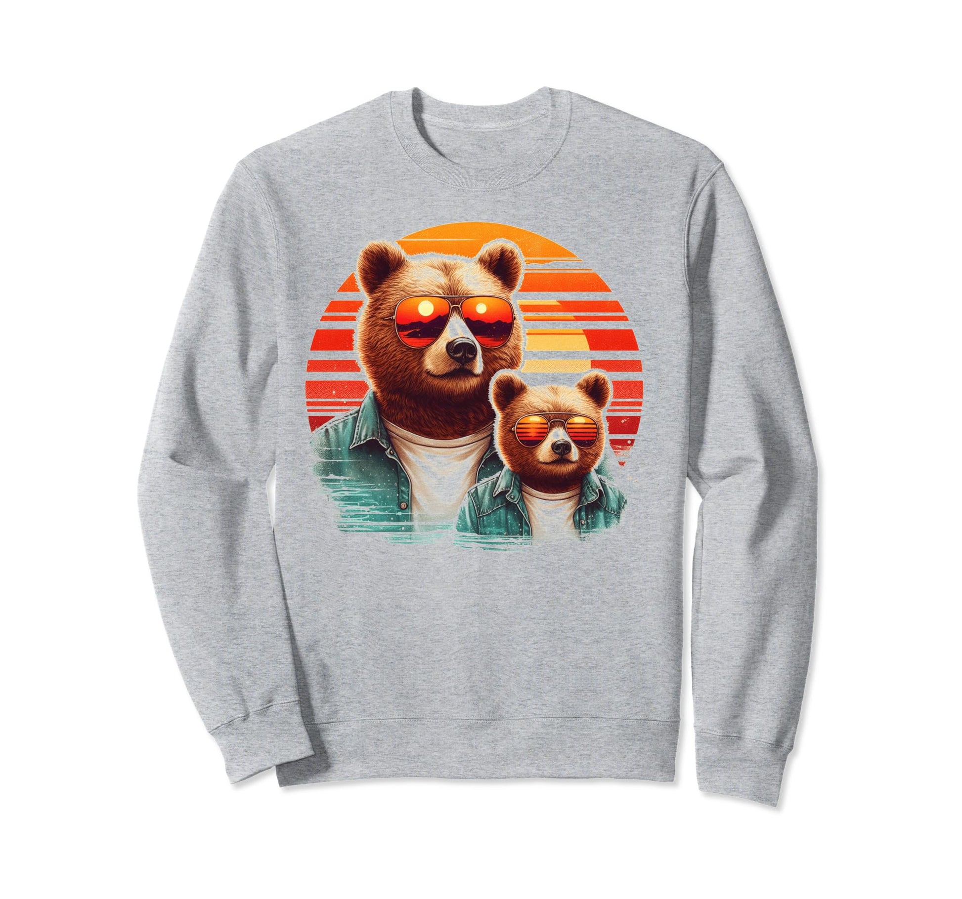 Papa Bear Sunglasses Funny Bear Sweatshirt - Fun Novelty Design for Adults - T-Shirt, Sweatshirt, Hoodie