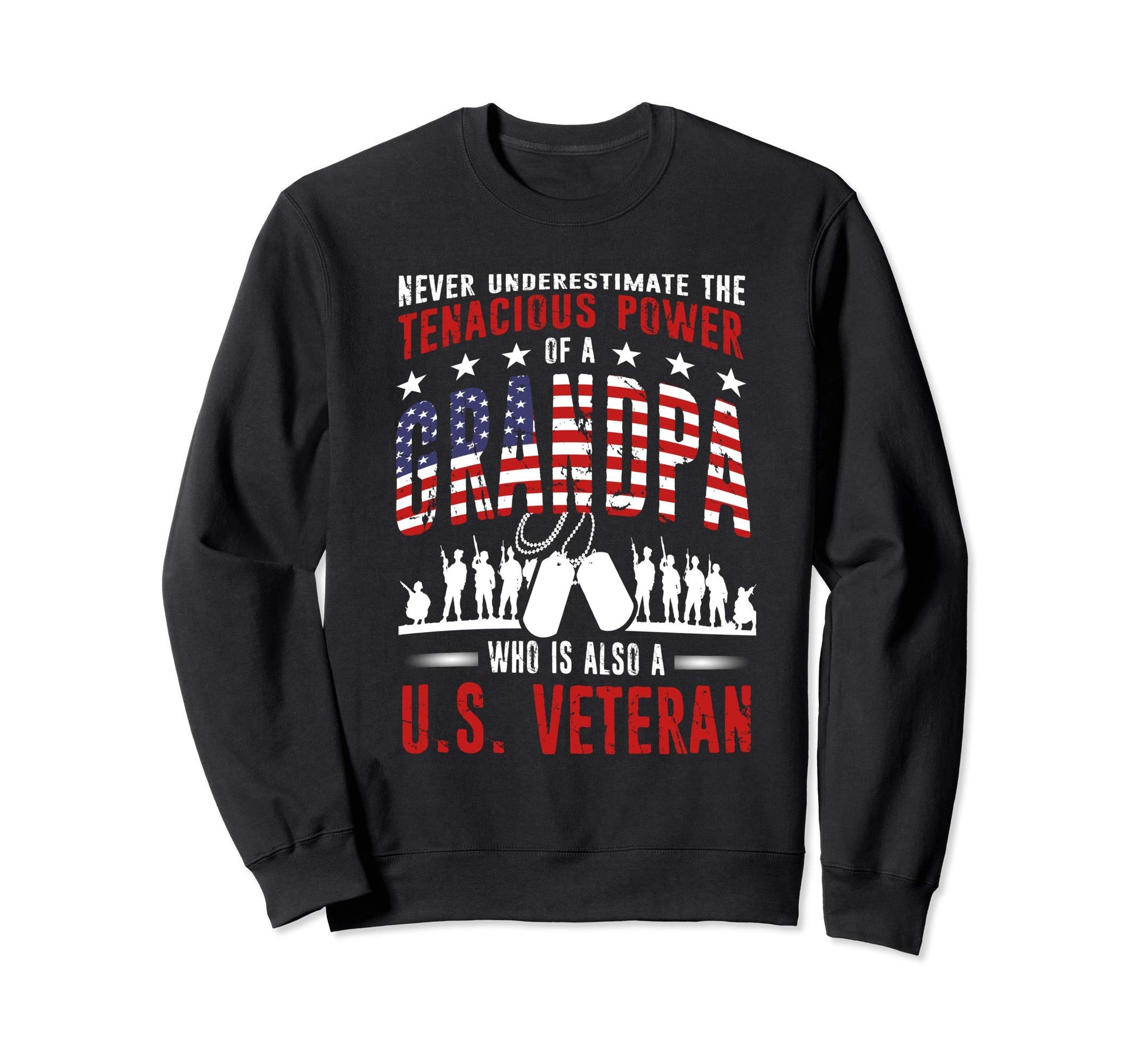 Veterans Shirts Veteran Grandpa Sweatshirt - Minimalist Print Unisex - T-Shirt, Sweatshirt, Hoodie