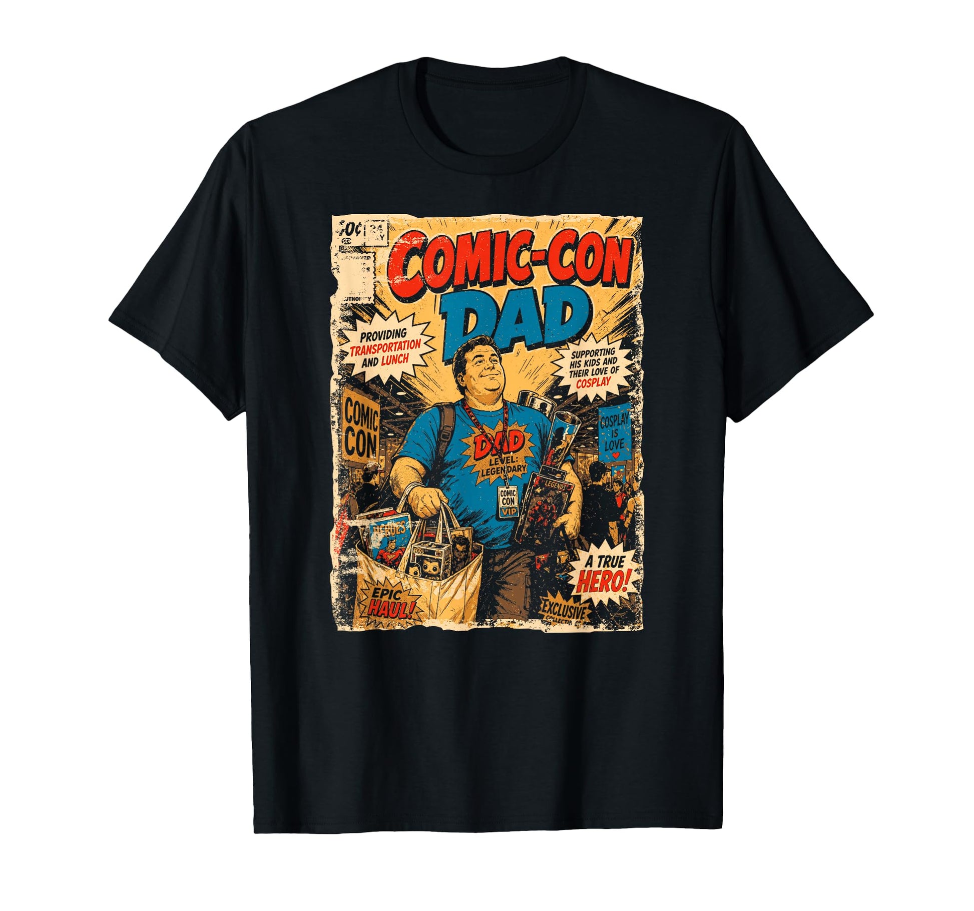 Comic Con Dad Funny Comic Cover T-Shirt - Unique Graphic Men Women - T-Shirt, Sweatshirt, Hoodie