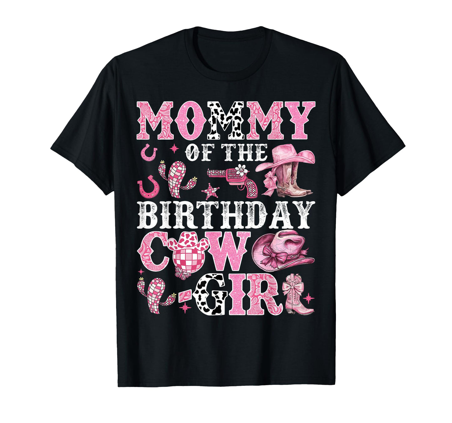Mommy Birthday Cow Rodeo Cow Birthday T-Shirt - Graphic Print Unisex - T-Shirt, Sweatshirt, Hoodie