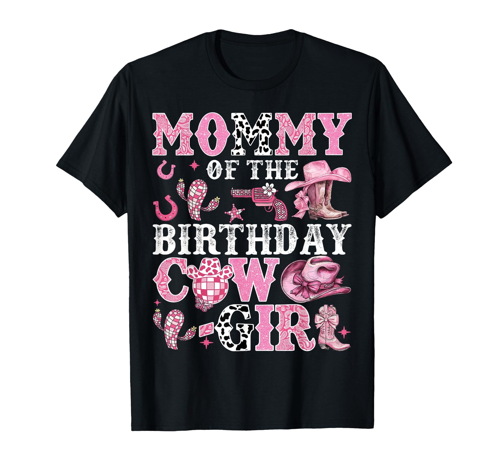 Mommy Birthday Cow Rodeo Cow Birthday T-Shirt - Graphic Print Unisex - T-Shirt, Sweatshirt, Hoodie