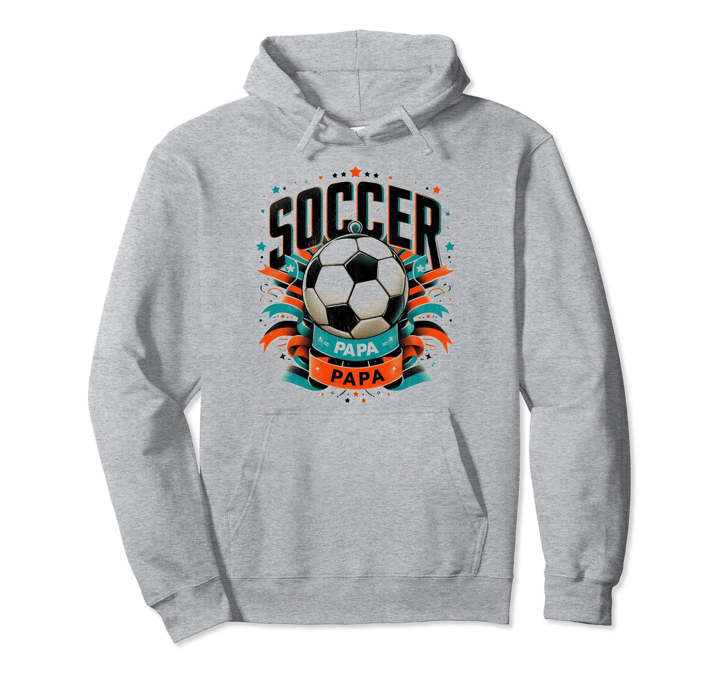Soccer Papa Family Matching Dad Hoodie - Aesthetic Graphic for Adults - T-Shirt, Sweatshirt, Hoodie
