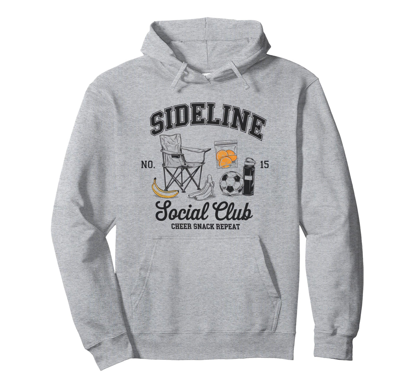Sideline Social Club Soccer Mom Game Day Hoodie - Trendy Graphic Unisex - T-Shirt, Sweatshirt, Hoodie