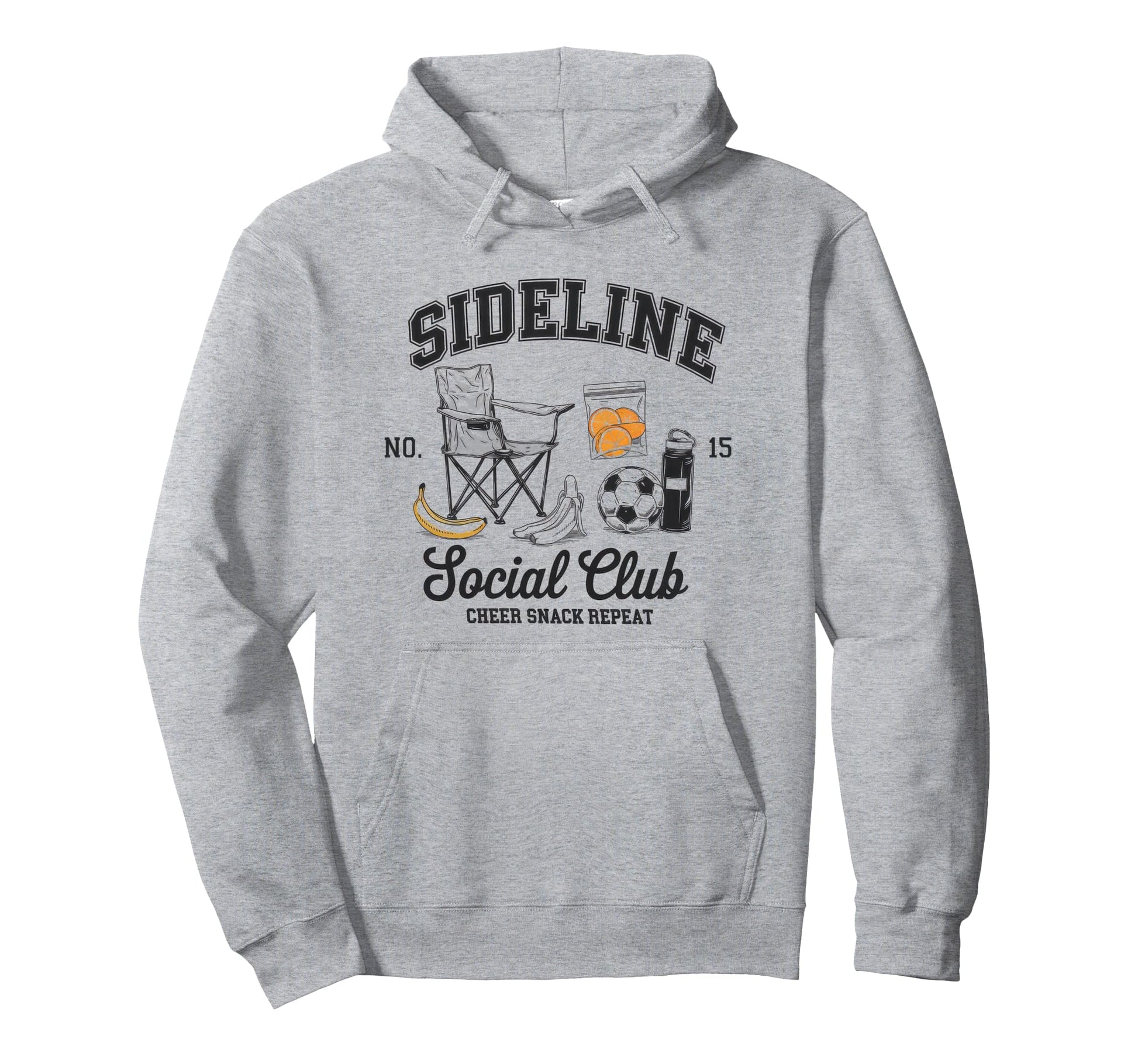 Sideline Social Club Soccer Mom Game Day Hoodie - Trendy Graphic Unisex - T-Shirt, Sweatshirt, Hoodie