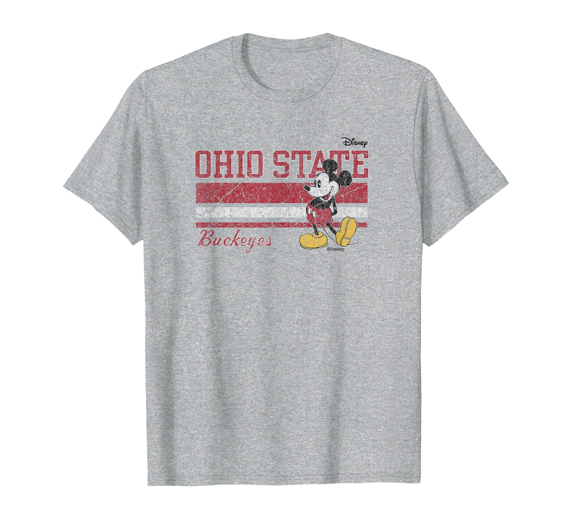 Ohio State Buckeyes Mickey Mouse Gray T-Shirt - Graphic Print Men Women - T-Shirt, Sweatshirt, Hoodie