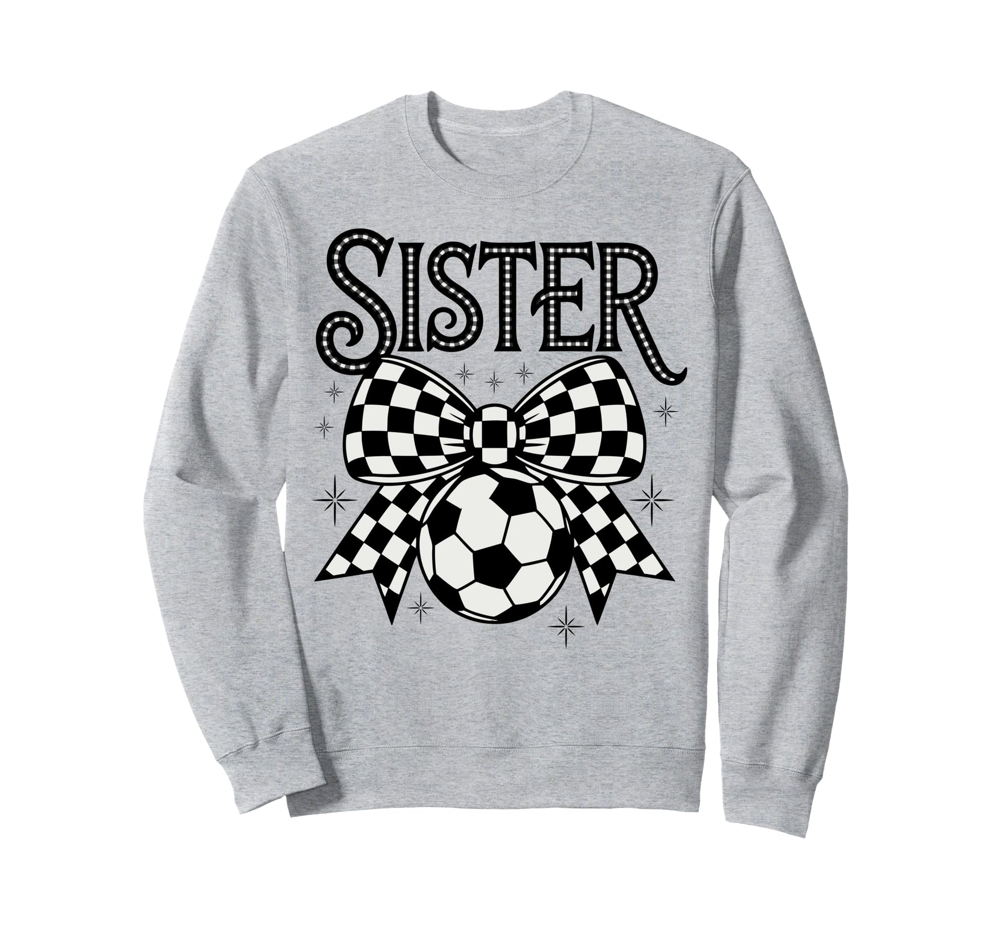 Soccer Sister Coquette Bow Sweatshirt - Aesthetic Graphic for Adults - T-Shirt, Sweatshirt, Hoodie