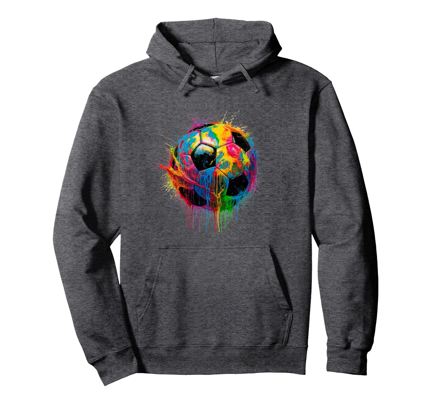 Colorful Soccer Ball Tie Dye Paint Hoodie - Fun Novelty Design Men Women - T-Shirt, Sweatshirt, Hoodie