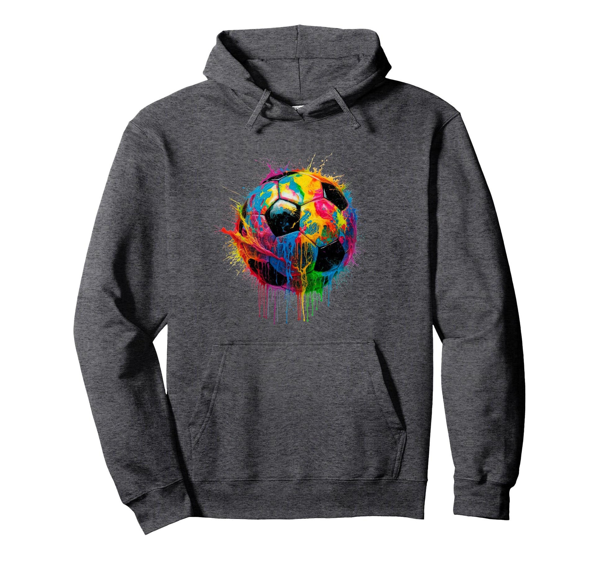 Colorful Soccer Ball Tie Dye Paint Hoodie - Fun Novelty Design Men Women - T-Shirt, Sweatshirt, Hoodie
