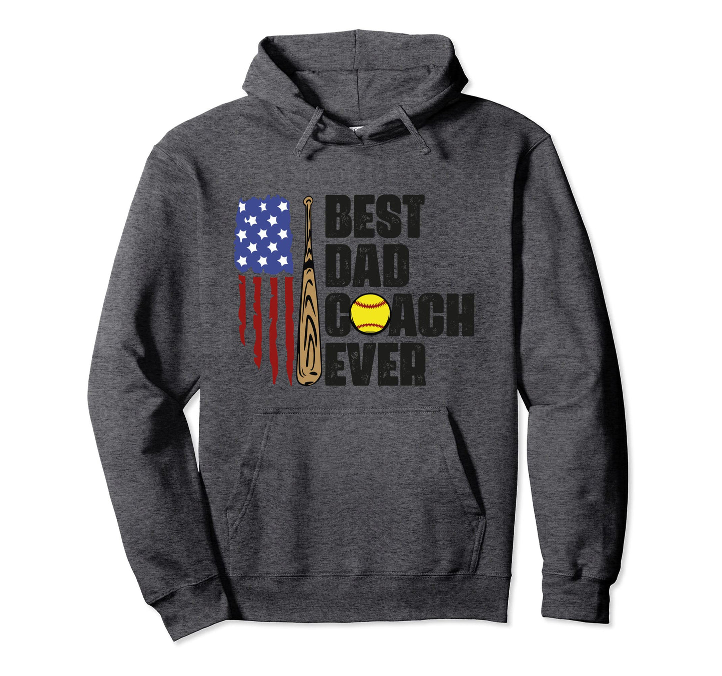Best Dad Baseball Coach Ever Funny Papa Us Hoodie - Unique Graphic Unisex - T-Shirt, Sweatshirt, Hoodie