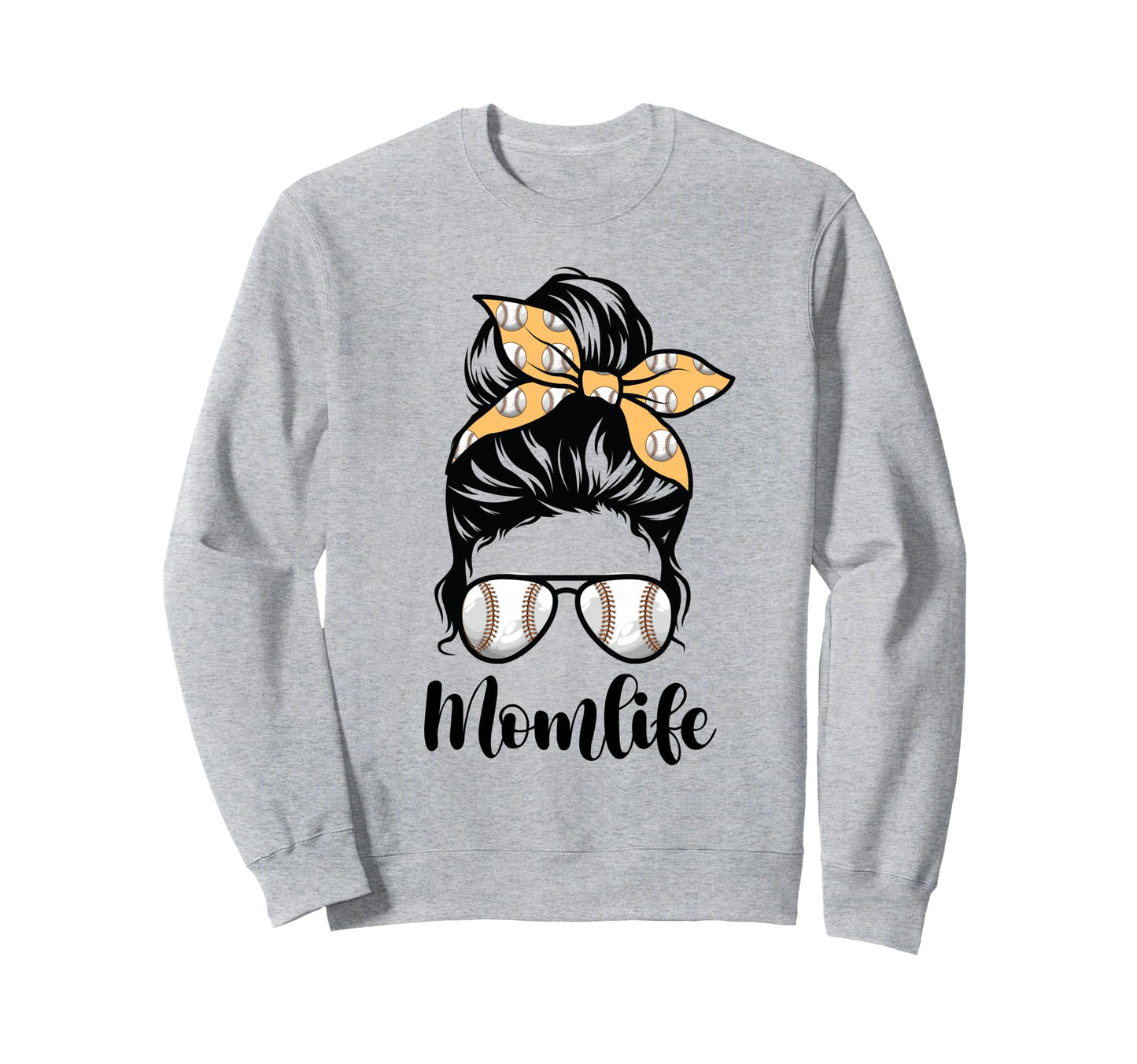 Mom Life Messy Bun Lovers Sweatshirt - Casual Everyday Wear Men Women - T-Shirt, Sweatshirt, Hoodie