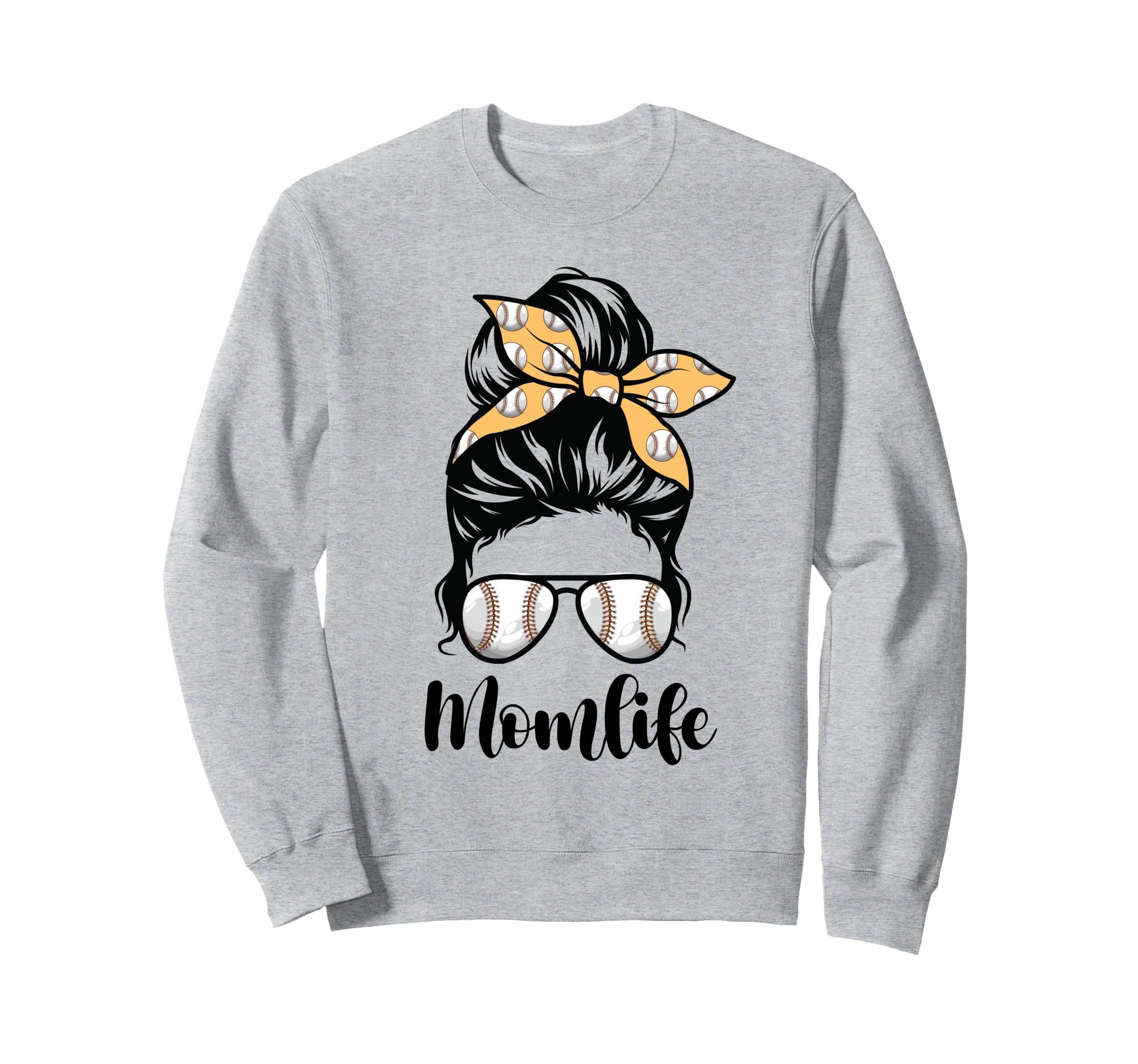 Mom Life Messy Bun Lovers Sweatshirt - Casual Everyday Wear Men Women - T-Shirt, Sweatshirt, Hoodie