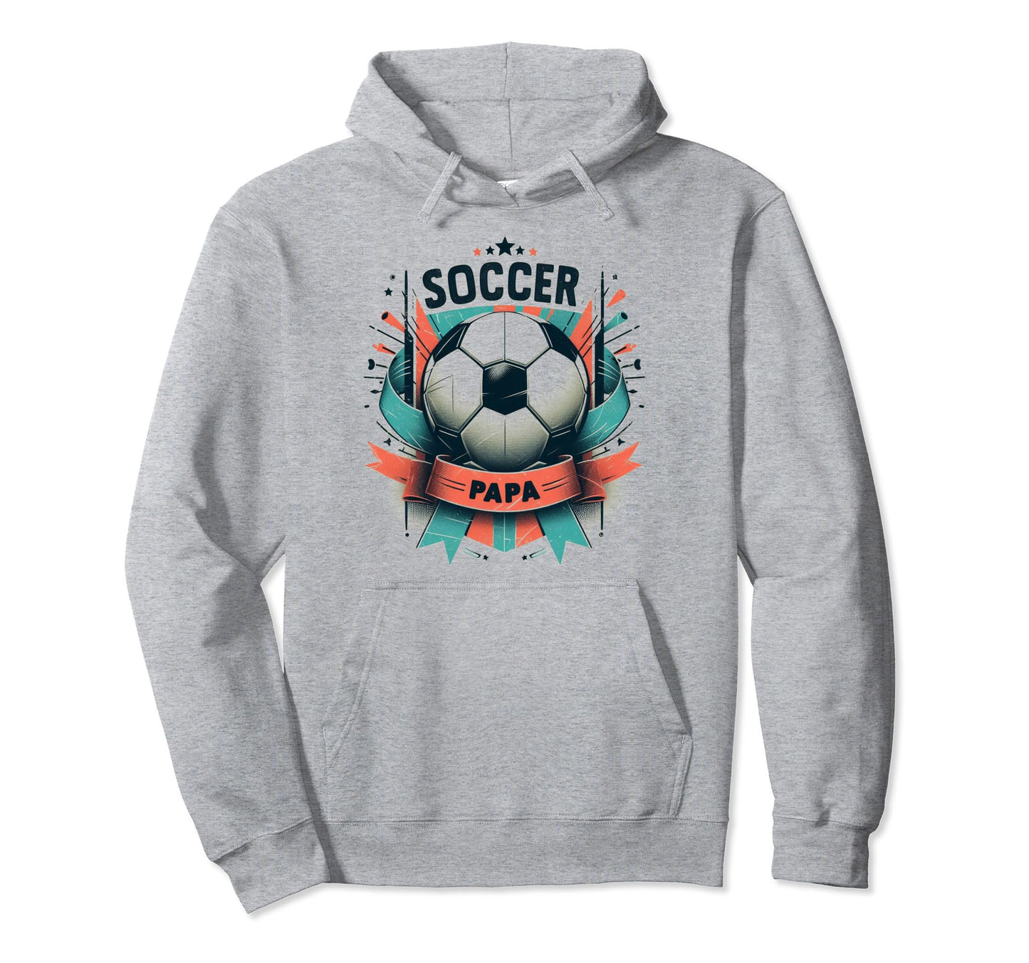 Soccer Papa Family Matching Dad Hoodie - Streetwear Style for Adults - T-Shirt, Sweatshirt, Hoodie
